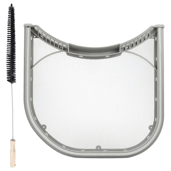 5231EL1003B LG dryer lint filter screen with felt seal and 30-inch vent cleaning brush bundle – gray ABS frame and fine mesh