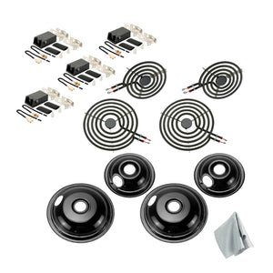 2 + MP15YA 2 + MP21YA 4 + 330031 2 + 5304430149 2 + 5304430150 Cooktop Drip Pan and Coil Element Set replacement part from Aibopart