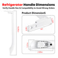 Frigidaire Gallery side by side fridge door handles pair chrome finish