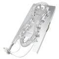 3387747 WP3387747 Whirlpool dryer heating element assembly with coil, mounting plate, and terminal connector on white background