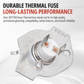3977393 Dryer Thermal Cut Off Fuse push-on spade terminals fits standard heater box bracket
