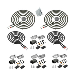 4 + 330031 + 2 6 inch MP15YA and 2 8 inch MP21YA Cooktop Drip Pan and Coil Element Set replacement part from Aibopart