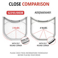 Close-up of 5231EL1003B lint filter felt rim seal – seats flush in slot to stop air bypass and lint escape