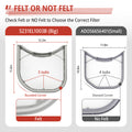 Front view of 5231EL1003B aftermarket dryer lint screen with felt rim seal for LG DLE DLEX DLG DLGX series dryers