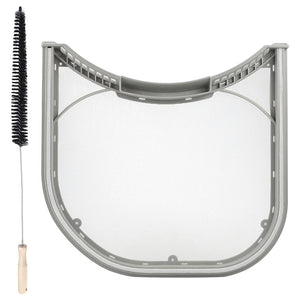 5231EL1003B LG dryer lint filter screen with felt seal and 30-inch vent cleaning brush bundle – gray ABS frame and fine mesh