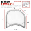 Front view of 5231EL1003B aftermarket dryer lint screen for LG DLEX and DLE series front load dryers