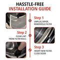 5231EL1003B lint filter screen installed in LG dryer lint trap slot – direct slide-in fit, no tools required