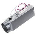 Full view of 5301EL1001A LG dryer heater canister – approx 16.19 x 7.5 x 5 inches, 5 inch round outlet, fits DLE and DLEX series electric dryers