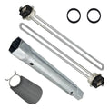 6-piece electric water heater repair kit – 2 heating elements, magnesium anode rod, dual hex wrench, 2 rubber gaskets and screws
