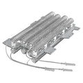 DC47-00032A stainless steel coil heating element assembly mounted on metal plate, white background