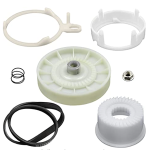 W10721967 washer pulley clutch kit and W10006384 drive belt combo replacement for Whirlpool Maytag Kenmore Amana top-load washers