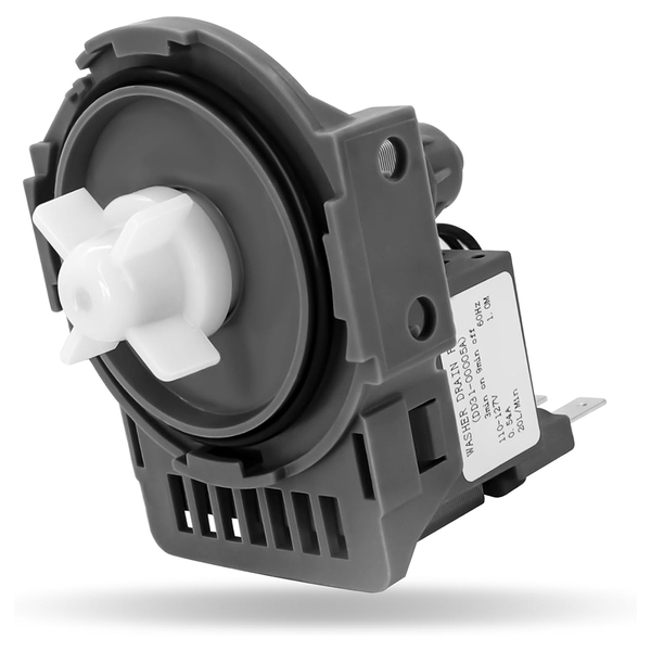 WE04X25280 GE Electric Dryer Cycle Timer – 3/4 Angle View Showing Timing Motor and Gold Terminals
