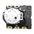 WE04X25280 GE Dryer Timer – Top View Showing Timing Motor Disc, Wiring and Terminal Contacts
