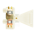 WH13X26534 GE Washer Water Inlet Valve – Top-Down View Showing Dual Threaded Inlet Ports and Solenoid Coil Assembly

