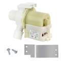 WH23X10030 GE Washing Machine Drain Pump Motor – Side View Showing Wiring Terminals and Mounting Hardware