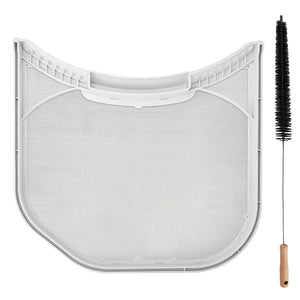 ADQ56656403 LG dryer lint filter screen replacement – revised design, no top ears, no felt seal, gray ABS frame with fine mesh