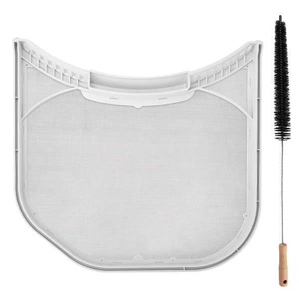 ADQ56656403 LG dryer lint filter screen replacement – revised design, no top ears, no felt seal, gray ABS frame with fine mesh