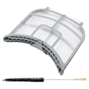 ADQ73373201 LG dryer lint filter screen and 30-inch vent cleaning brush bundle – gray ABS frame with fine mesh