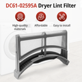 Close-up of DC61-02595A dryer lint screen mesh – traps lint, hair and debris, replaces AP4578777 PS4206799