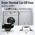 Mounting bracket and high-limit thermostat included in Part 279973 dryer heating element replacement kit
