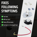 High-limit thermostat 250F included in Part 279816 dryer thermal cut-off replacement kit