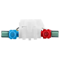 W10144820 Whirlpool Washer Water Inlet Valve – Straight-On View Showing Dual Hot and Cold Solenoid Inlet Ports