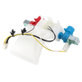 W10144820 Whirlpool Washer Water Inlet Valve – Angled View Showing 6-Wire Harness, Thermistor Leads and Solenoid Assembly