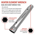 Rubber gaskets 3.5 inch OD and galvanized mounting screws included in 6-piece water heater repair kit – stops leaks around element ports
