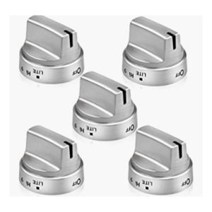 WB03X24818, 5 Pack Metal Version Range Control Knob replacement part from Aibopart