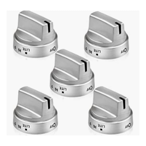 WB03X24818, 5 Pack Metal Version Range Control Knob replacement part from Aibopart