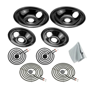 WB31M20 + WB31M19 WB30M1 + WB30M2 Cooktop Drip Pan and Coil Element Set replacement part from Aibopart